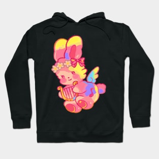 cute little bunny music angel cute baby bunny Hoodie